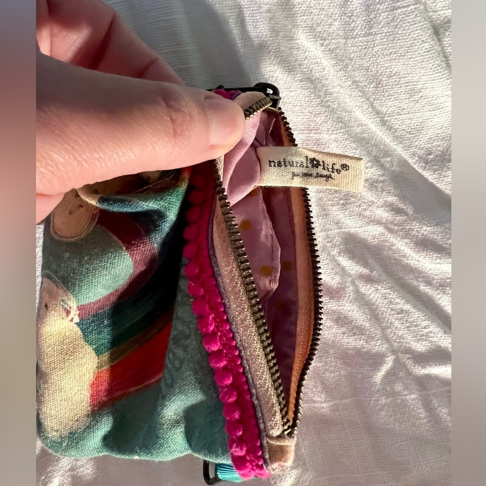 NATURAL LIFE Rainbow Pouch with Pink and Green - Picture 3 of 6